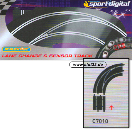 SCALEXTRIC digital digital lane change curve right in to out